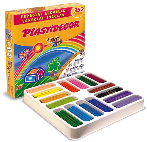 Pinturas plásticas escolares Plastidecor Peques 12u x 12 colores PLASTIDECOR