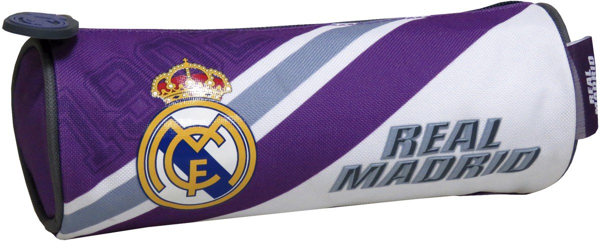 Real Madrid Estuche Portatodo Escudo Bordado Tres Compartimentos